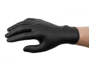 0076490462519_1 Ühekordsed nitriilkindad Ansell Microflex 93-852, 100tk, näpud 0,15mm peopesa 0,11mm mustad, suurus M (7.5-8)