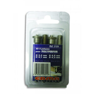 018455 Ø 3,3 - 4,1 - 4,9 - 6,2 mm punches kit for Polyperfor (Ref 018555)