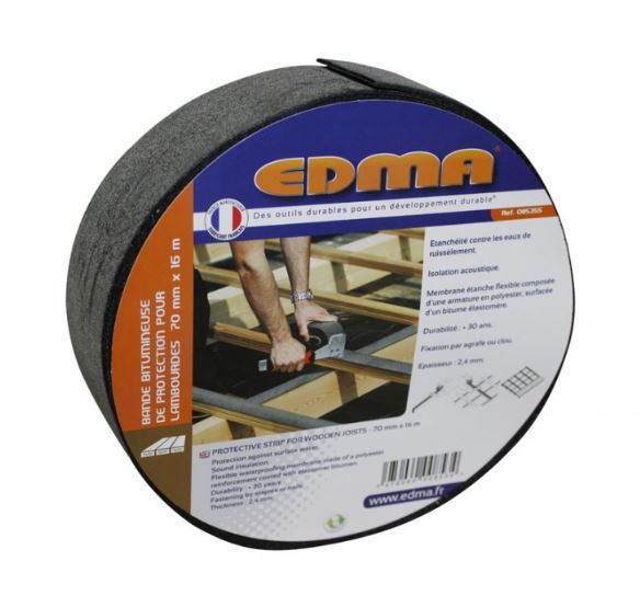 085355 Protective strip for wooden joists 70mm x 16m