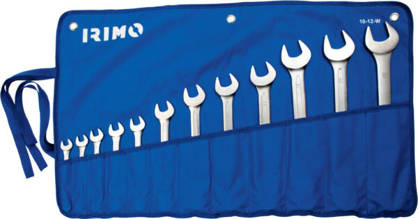 10-12-W Kahepoolsete avatud lehtvõtmete kmpl 6-32mm 12 osa kotis Irimo