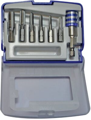 10503070001_1 Tivoly Masinkeermepuuride komplekt ØM3-10mm + hoidja, 7 osa, "Half-box", 1/4" kuuskant sabaga