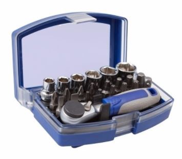 109-23-4 Padrunite 6-13mm ja otsakute kmpl 1/4" narrega 23 osa PH1/2, PZ1/2, HEX 3/4/5/6, Torx T10/15/20/25/30, SL 4/6 Irimo