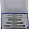 11111070001_1 Tivoly tappide ja kruvide ekstraktorite komplekt – 6-osaline (ekstraktorid nr 1–5 + X-Out Ø2–8 mm), HRC-karastatud teras