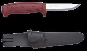 12147 Morakniv Basic 511 Pussnuga– Punane Käepide, 2.0 mm Süsinikterasest Tera, Nupuga Tupp