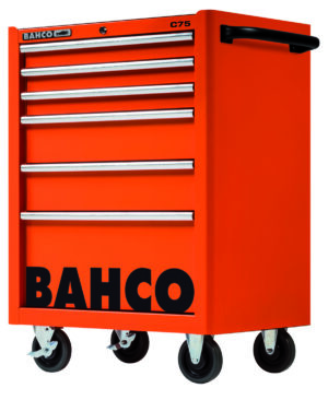 1475K6 Ratastel oranž tööriistakäru 6 sahtliga C75 501x677x960mm