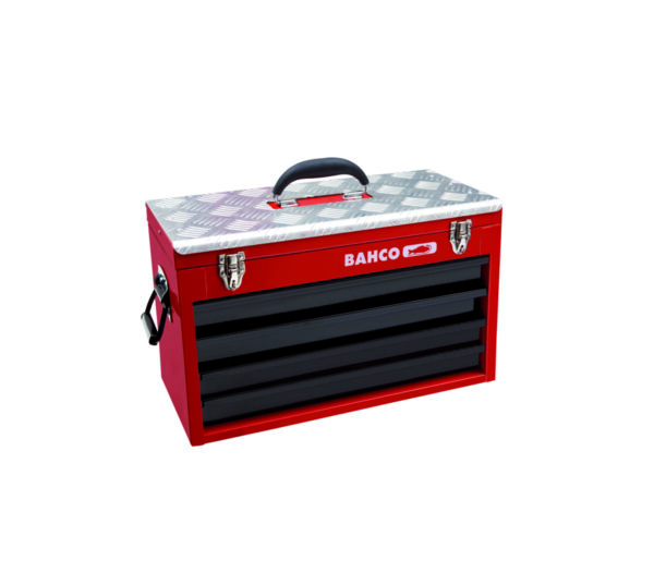 1483KHD4RB Mehaaniku tööriistakast 4 sahtliga 523x257x355mm tugevdatud metallist kaanega