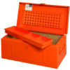 1496MB3 Oranž metallist tööriista kast 690x360x310mm, lisa sahtliga ja tugevdatud korpusega