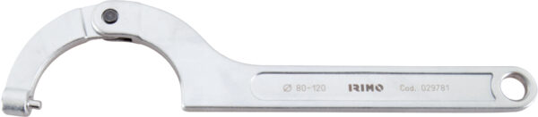 29P-80120-2 Reguleeritav konksvõti 345mm max 80-120mm vahetatavate tihvtidega diam 6mm Irimo