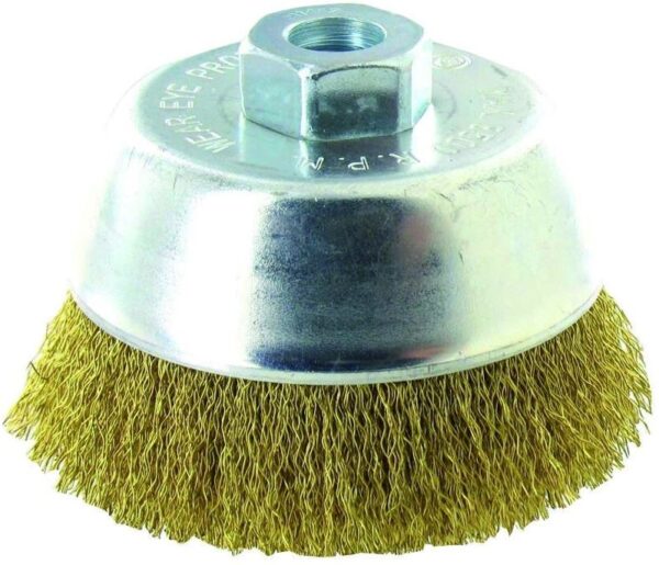 3128820060077_1 Kausshari nurklihvijale, Ø70mm, gofreeritud messingkattega traat 0.25mm, M14