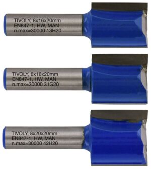 3128820673307_1 Sõrmfreeside komplekt 16 / 18 / 20 mm, 8mm saba