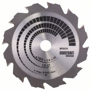 3165140194235_1 Bosch saeketas 160x20/16x2.6/1.6mm, 12HB, Construct puidule