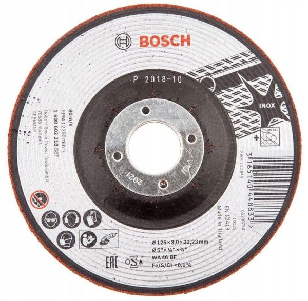 3165140448833_1 Lihvketas 125x3x22.23mm, INOX + Metal