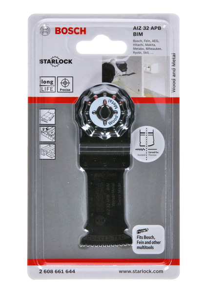 3165140492478_1 Multitööriista tera Bosch AIZ 32 APB puit+metall, 32mm, Starlock