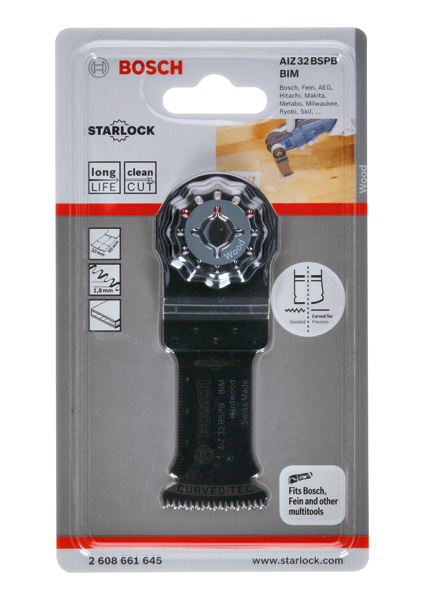 3165140492485_1 Multitööriista tera Bosch AIZ 32 BSPB puit, 32mm, Starlock