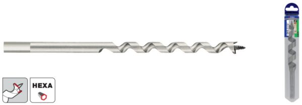 3221910026370_1 Vedav spiraalne puidupuur 10x200 mm, kuuskant saba