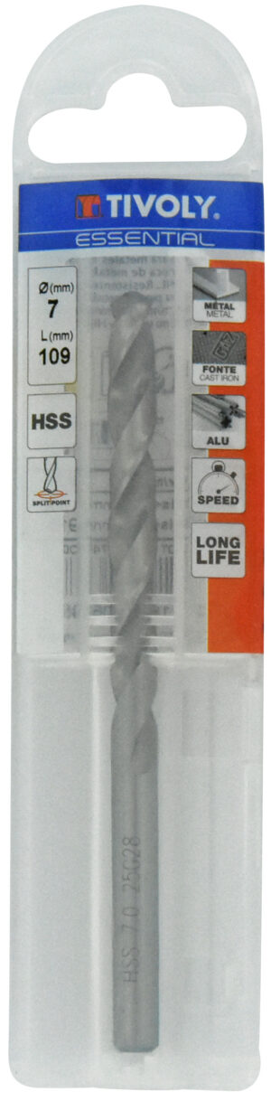 3221910206048_1 Metallipuur 7.0 mm, HSS, üleni lihvitud, Tipunurk terav (split point) 118°, jaepakend