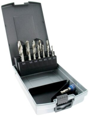3221910881580_1 Metallipuuride komplekt 3-10mm, HSS, 1/4" kuuskant saba, 12 puuri + otsaku hoidja