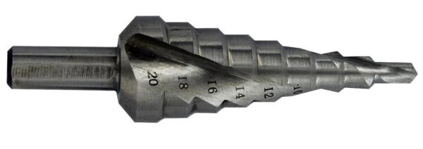 3221910899141_1 Astmeline puur HSS, Ø4-20 mm. Aste 2 mm. Laastusoon spiraalne. Haljas