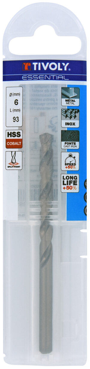 3221912002389_1 Metallipuur 6.0mm, HSS-Co, üleni lihvitud. Tipunurk terav (split point) 135°. T Line, jaepakend