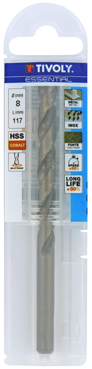 3221912002426_1 Metallipuur 8.0mm, HSS-Co, üleni lihvitud. Tipunurk terav (split point) 135°. T Line, jaepakend