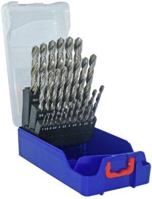 3221912016492_1 Tivoly metallipuuride komplekt – 25-osaline Ø1–13 mm (0,5 mm sammuga), "split point" HSS, 30° N-spiraaliga, silindriline vars