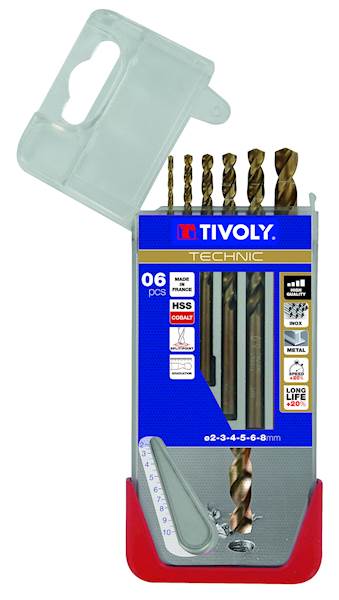3221912021397 Metallipuuride komplekt 2-8mm, HSS-Co, üleni lihvitud, 6 puuri