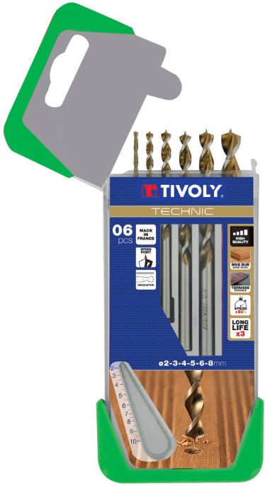 3221912022820_1 Puidupuuride komplekt 2-8mm, 6-osaline, HSS, SLR markeeringuga