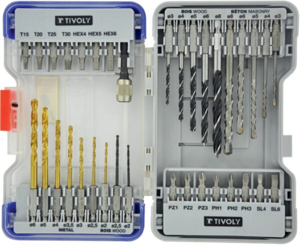 3221912040176_1 Metalli-, puidu- ja betoonipuuride ning otsakute komplekt, 1/4" kuuskant sabaga