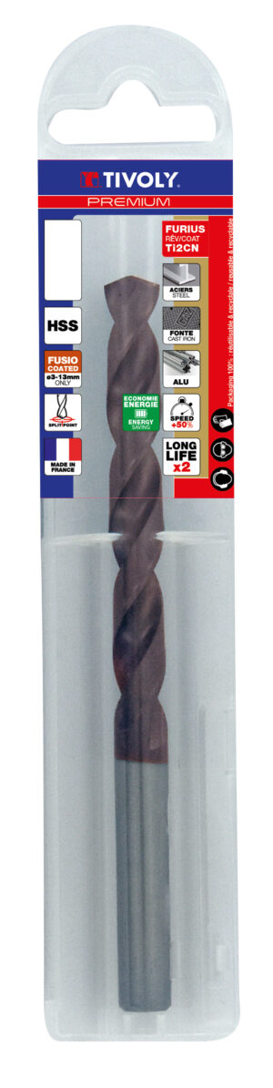 3221912045812_1 Metallipuur 10mm, FURIUS HSS, Ti2CN FUSIO, üleni lihvitud, Tipunurk terav (split point) 135°, jaepakend