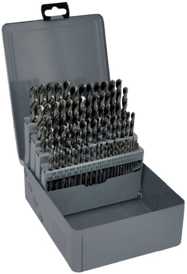 3221912065742_1 Metallipuuride komplekt 1-10mm (0.1mm sammuga), HSS, üleni lihvitud, 91 puuri