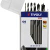 3221912072139_1 Tivoly puidupuuride komplekt – 6-osaline Ø2–8 mm, kolmiktipuga teritus ja lihvitud sooned, HSS, silindriline vars