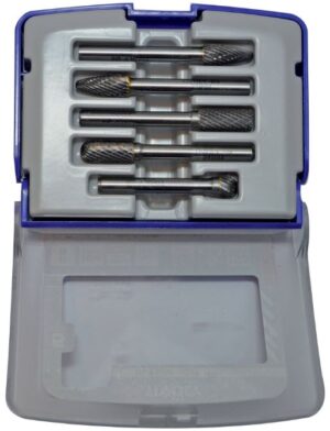 3221912117458_1 Tivoly karbiidist rotatsioonifreeside komplekt – 5-osaline, Ø8mm, laastumurdjatega hambad, 6mm vars, TECHNIC seeria