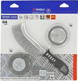 3221912292926_1 Traatharjade komplekt trellile + käsihari, gofreeritud traat 0.35mm, saba 1/4 kuuskant