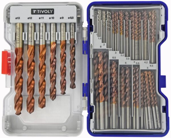 3221912307194_1 Tivoly FURIUS FUSIO metallipuuride komplekt – 100-osaline Ø 1–13 mm, "split point" HSS, FUSIO kate, 135° tipp, 30° N-spiraaliga, RANGER karp