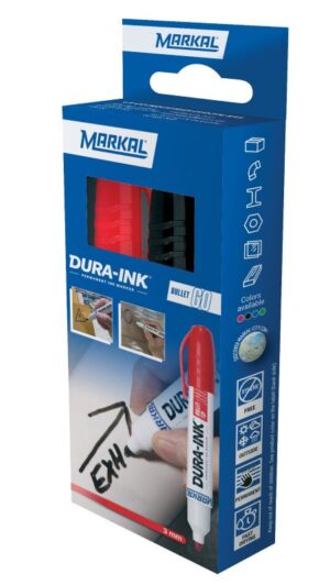 3660447222488_1 Tindimarkerite Markal Dura-Ink 60 3mm komplekt, must + punane