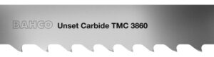 38604113TMC1428200 Carbide TMC Bahco kõvasulam hammastega saelint 3860-41-1.3-TMC-1.4/2-8200mm