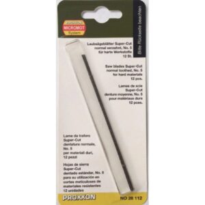 4006274281127_1 Proxxon Super-Cut tikksaeterad, normaal hammas nr 5: 35 hammast/25 mm, 12 tk 28112