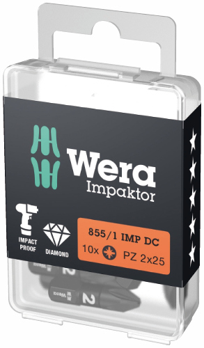 4013288157676_1 Wera 855/1 Impaktor otsakud PZ 2 x 25mm, 10tk