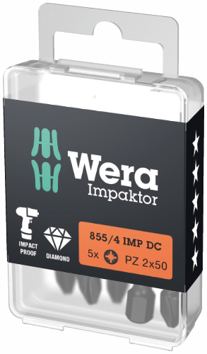 4013288157706_1 Wera 855/4 Impaktor otsakud PZ 3 x 50mm, 5tk