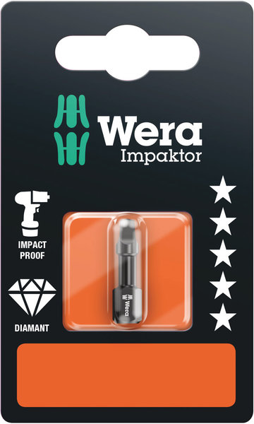 4013288158444 Wera 867/1 Impaktor otsak Robertson #3 x 25mm
