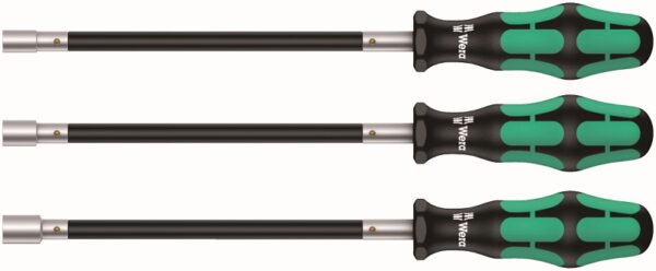 4013288169860 Wera 391/3 painduva varrega hülsskruvikeerajate kmpl 3 osa voolikuklambritele. 6-7-8mm