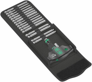 4013288222930_1 Wera Kraftform Kompakt 400 RA narrega T-käepideme komplekt 1/4" otsakutega, 17osa, tollmõõt