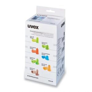 4031101501277_1 Earplugs Uvex com4-fit, orange, SNR: 33, Size S, without cord, refill box, 300 pairs