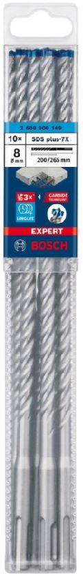 4059952532424_1 Bosch SDS+ 7X betoonipuur Ø8*200*265mm - 10tk