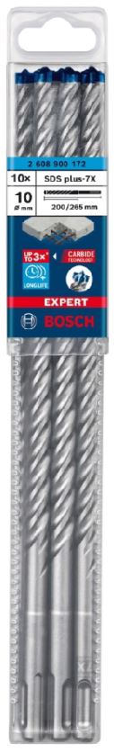 4059952532455_1 Bosch SDS+ 7X betoonipuur Ø10*200*265mm - 10tk
