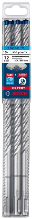 4059952532486_1 Bosch SDS+ 7X betoonipuur Ø12*200*265mm - 10tk