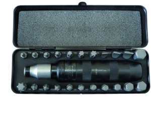 471011 Löökkruvikeeraja kmpl 23 osa 5/16 otsakud SL, PH, TORX, HEX Irimo