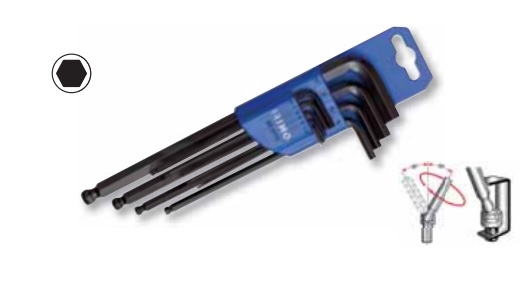 48-9-H Kuulpea kuuskantvõtmete kmpl 9 osa 1,5-10mm Irimo jaepakend