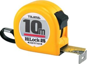 4975364024220 Tajima mõõdulint HI LOCK 10mx25mm, kollane