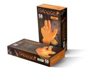 5391515867673_1 Ühekordsed nitriilkindad Grippaz 246OR, 50tk, paksus 0,15mm, oranžid, suurus 9/L